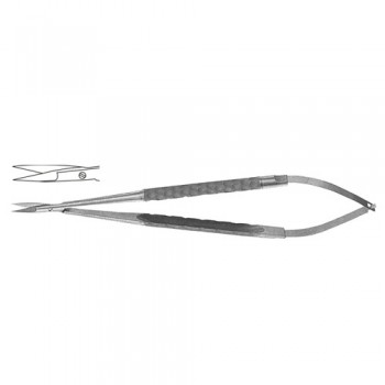 Micro Scissor Round Handle - Straight Stainless Steel, 18 cm - 7"